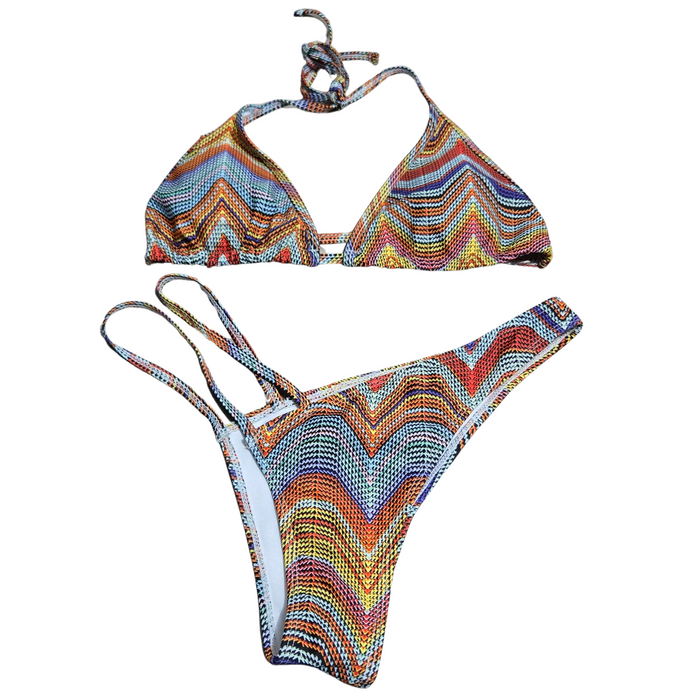 Women's 2 Piece Muti Color Bikini Bathing Suit - Large