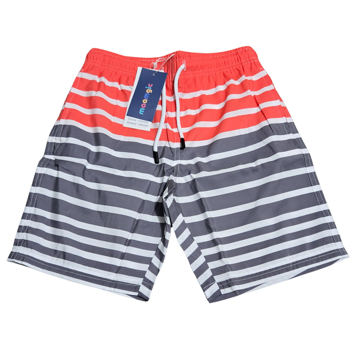 Boy's Stripe Swim Shorts - Size 7/8
