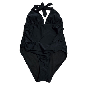 Women's Black 1 Piece Tummy Control Bathing Suit - Large