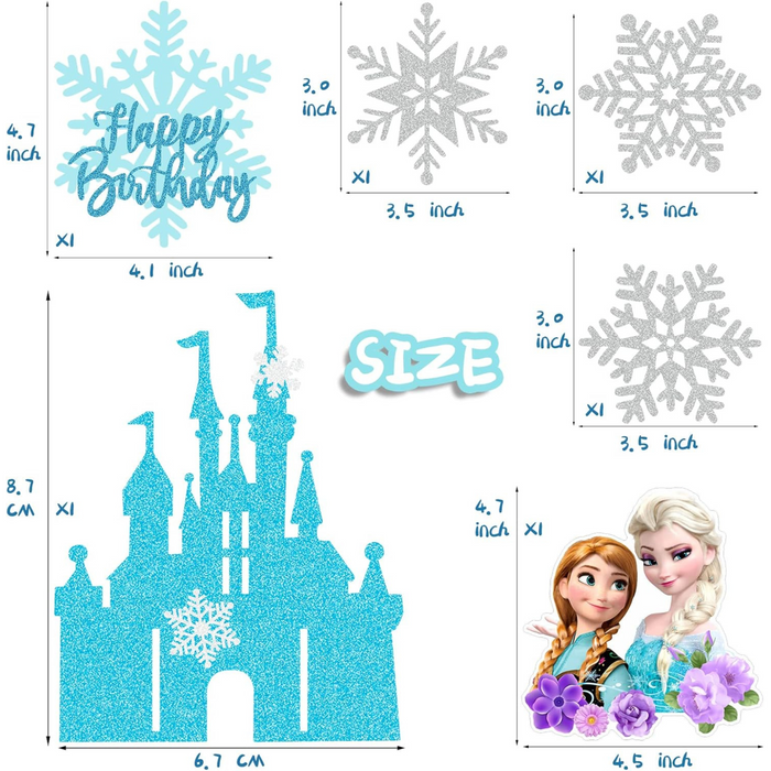 Frozen Castle Birthday Cake Toppers