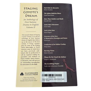 Staging Coyote's Dream Volume 2: An Anthology of First Nations