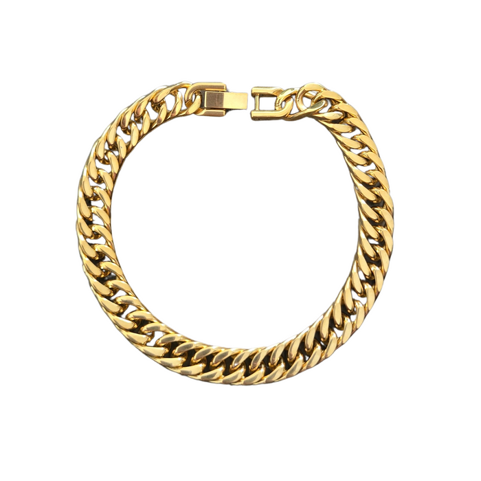 Cuban Link Men's Gold Plated Bracelet