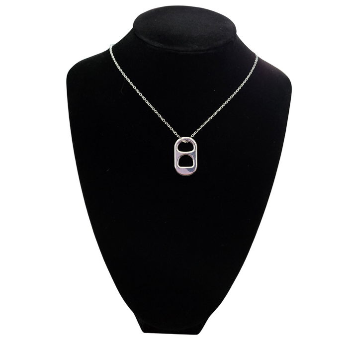 Silver Soda Tab Fashion Necklace