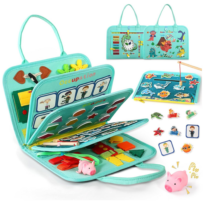 Busy Board for Toddlers, Montessori Busy Book