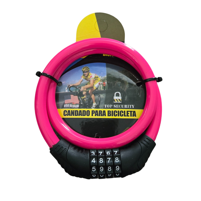 Pink Combination Cable Bike Lock