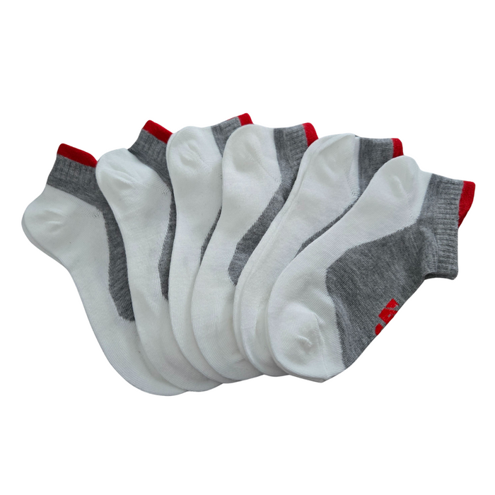 6 Pair Boy's Ankle Socks - Ages 5/7