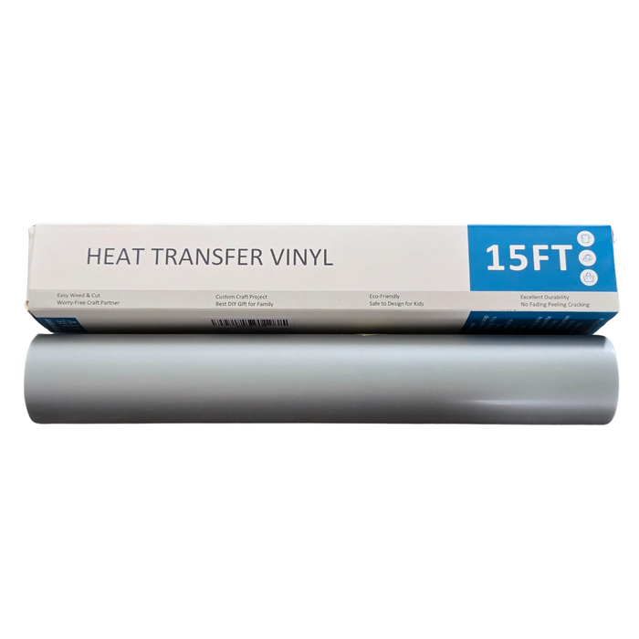 Silver Heat Transfer Vinyl - 15ft