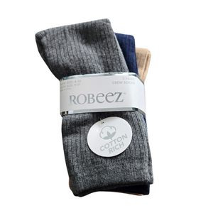 Women's 3 Pair Cotton Socks - Size 4-10