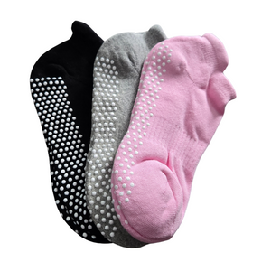 Women's 3 Pair Anti-Slip Yoga Socks - Size 6/9