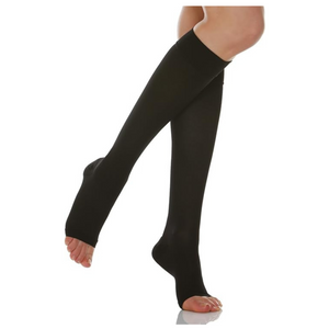 Open Toe Firm Support Knee High Socks 20-30 mmHg - Large