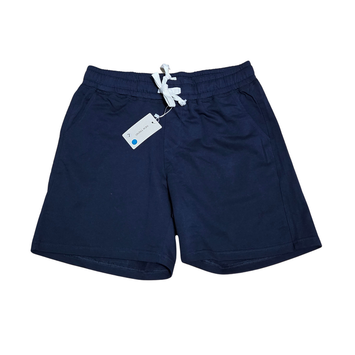 Women's Navy Blue Drawstring Sweat Shorts - L