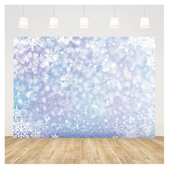 7x5ft Winter Wonderland Photography Backdrop Ice Frozen Snowflakes