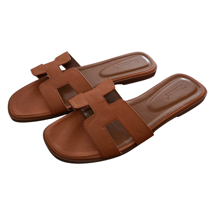 Women's Flat Slide Sandals - Size 10