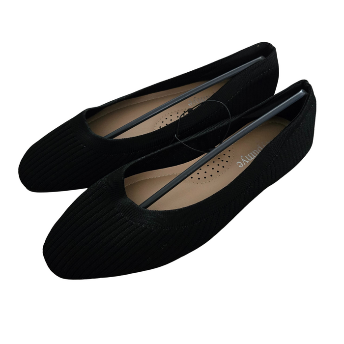 Women's Black Casual Slip On Flat Shoes - Size 7