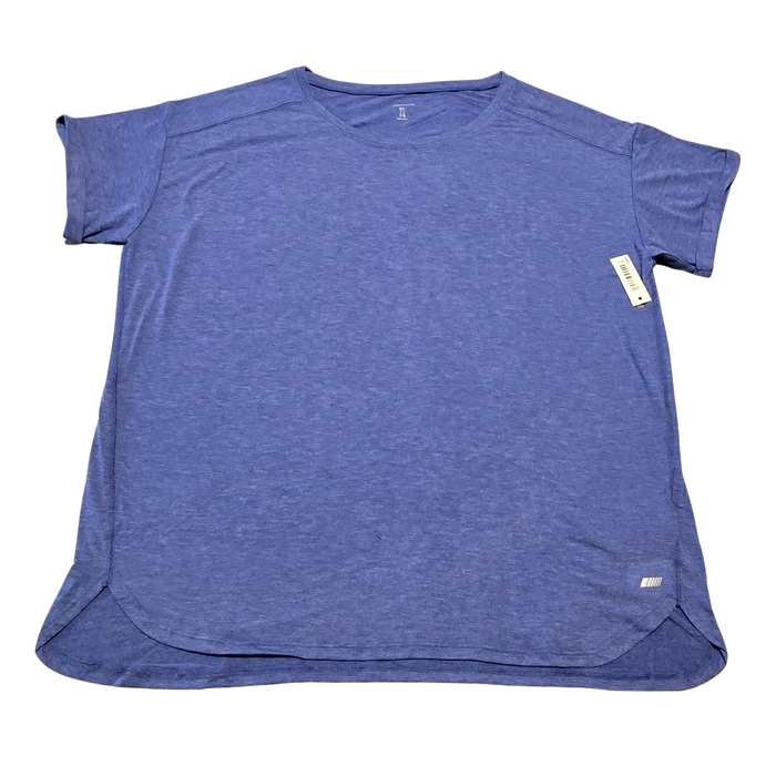 Women's Blue Studio Relaxed-fit Lightweight Crewneck T-Shirt - True To Size - XL