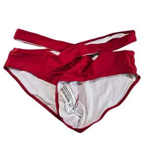 Wine Red 2 Piece High Neck Bathing Suit - XXL