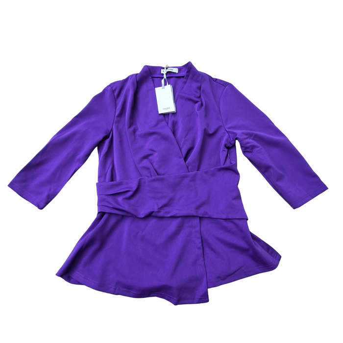 Grace Kerin Purple Half Sleeve Blazer - Large