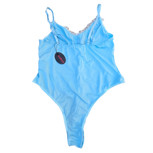 Women's Sexy Blue 2 Piece Bodysuit Lingerie Set - XLarge