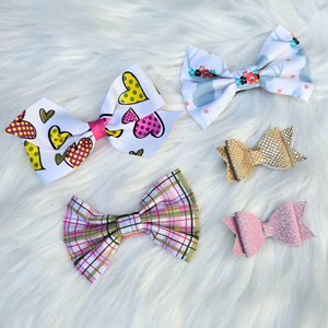 New Baby Girl Hair Bows – Set of 5 Clips, Soft & Stylish for Toddlers & Kids
