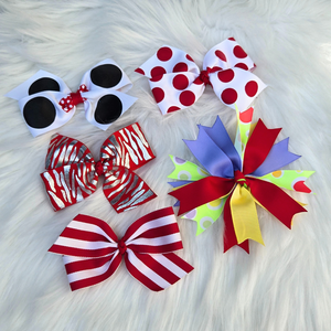 New Baby Girl Hair Bows – Set of 5 Clips, Soft & Stylish for Toddlers & Kids