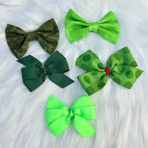 New Baby Girl Hair Bows – Set of 5 Clips, Soft & Stylish for Toddlers & Kids