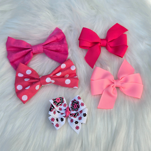 New Baby Girl Hair Bows – Set of 5 Clips, Soft & Stylish for Toddlers & Kids
