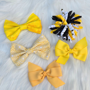 New Baby Girl Hair Bows – Set of 5 Clips, Soft & Stylish for Toddlers & Kids