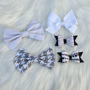 New Baby Girl Hair Bows – Set of 5 Clips, Soft & Stylish for Toddlers & Kids