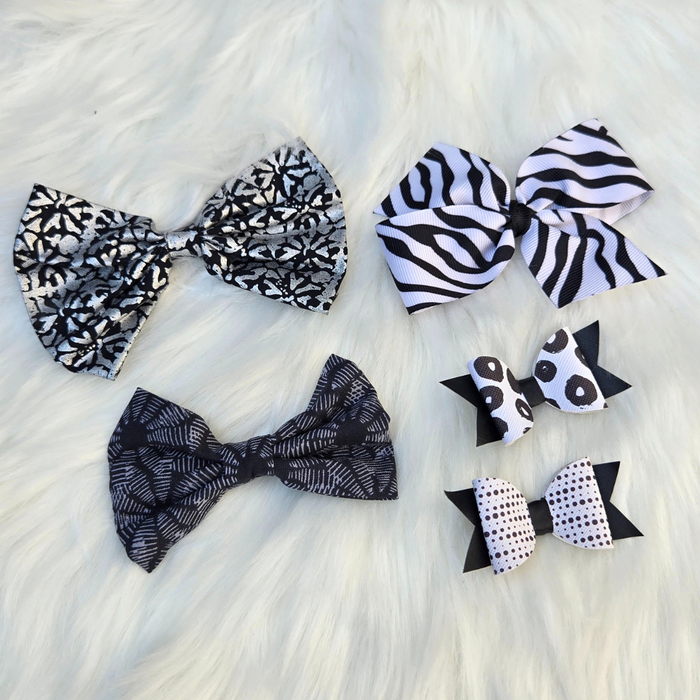 New Baby Girl Hair Bows – Set of 5 Clips, Soft & Stylish for Toddlers & Kids