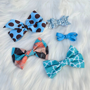 New Baby Girl Hair Bows – Set of 5 Clips, Soft & Stylish for Toddlers & Kids