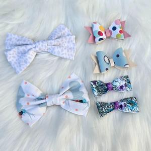 New Baby Girl Hair Bows – Set of 5 Clips, Soft & Stylish for Toddlers & Kids