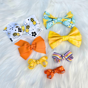 New Baby Girl Hair Bows – Set of 5 Clips, Soft & Stylish for Toddlers & Kids
