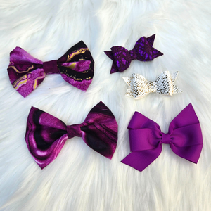New Baby Girl Hair Bows – Set of 5 Clips, Soft & Stylish for Toddlers & Kids