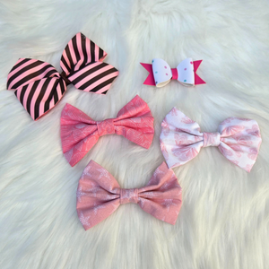 New Baby Girl Hair Bows – Set of 5 Clips, Soft & Stylish for Toddlers & Kids