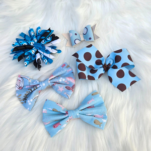New Baby Girl Hair Bows – Set of 5 Clips, Soft & Stylish for Toddlers & Kids