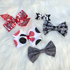 New Baby Girl Hair Bows – Set of 5 Clips, Soft & Stylish for Toddlers & Kids