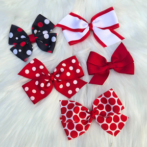 New Baby Girl Hair Bows – Set of 5 Clips, Soft & Stylish for Toddlers & Kids