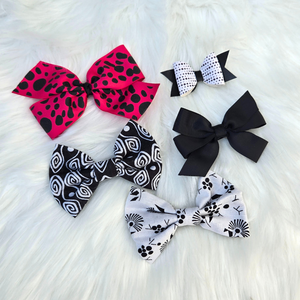 New Baby Girl Hair Bows – Set of 5 Clips, Soft & Stylish for Toddlers & Kids