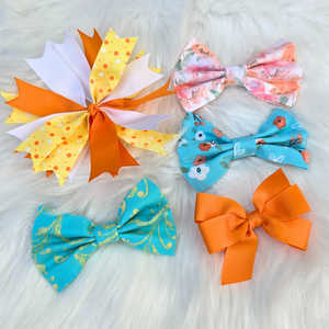 New Baby Girl Hair Bows – Set of 5 Clips, Soft & Stylish for Toddlers & Kids