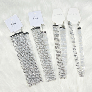New 4 Pack Silver Rhinestone Choker Necklace – Sparkly Crystal Statement Jewelry