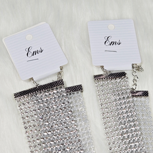 New 4 Pack Silver Rhinestone Choker Necklace – Sparkly Crystal Statement Jewelry