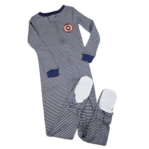 Boys’ 2-Pack Marvel No-Slip Feet Onesie Pajamas – Size 4 – Cozy Zip-Up Sleepwear