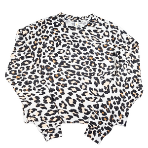 Women’s 2-Piece Soft Leopard Print Pajama Set – Size Medium