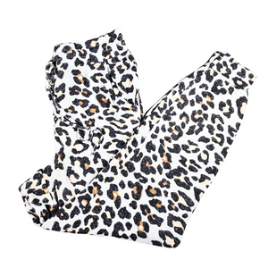 Women’s 2-Piece Soft Leopard Print Pajama Set – Size Medium