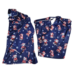 New Women’s 2-Piece Christmas Cat Pajama Set – Size Large – Cute & Cozy