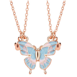 Magnetic Butterfly Necklaces for 2 Best Friends