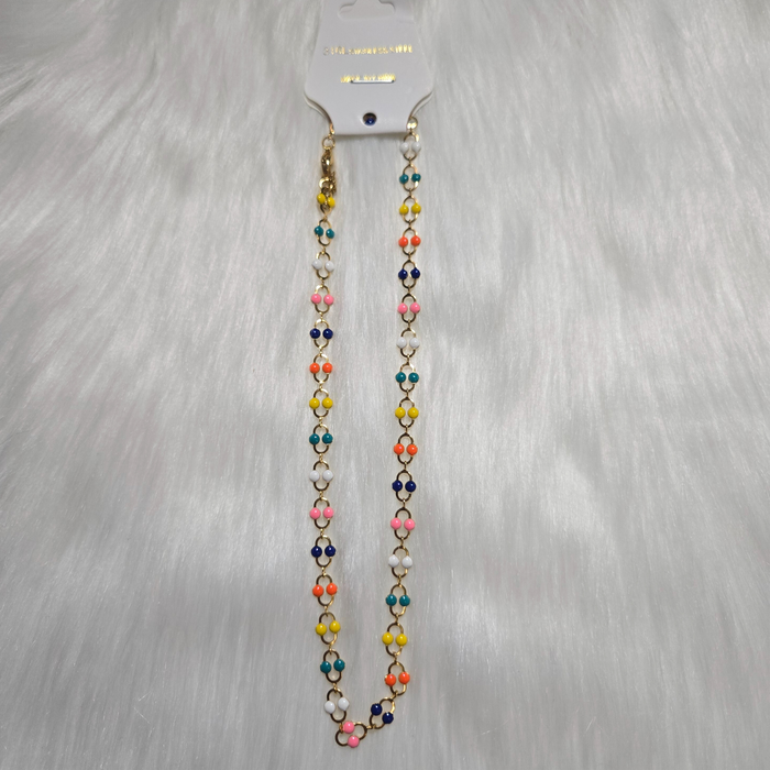 Multi Colored Gold Choker