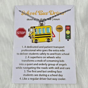 Yellow School Bus Pendant Necklace – Cute & Whimsical