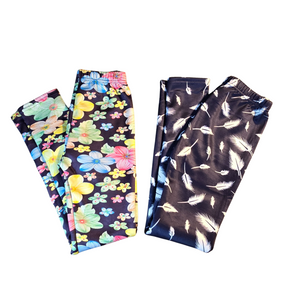 2 Pairs Girls Fleece-Lined Leggings – Size 8-10