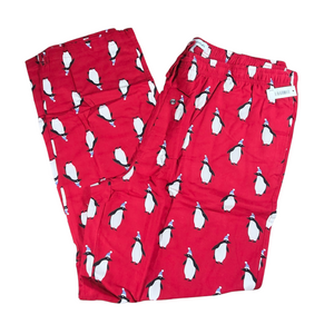 Women’s Red Penguin Pajama Pants – Size XL